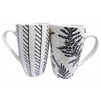 Set Of 6 Pieces Of Designed Cups/Mugs- White