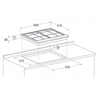 Ariston PC-631 X Built In Gas & Electric Hob Stainless Steel - Silver