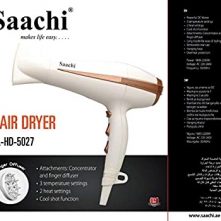 Saachi Hair Dryer NL-HD-5027 (White/Gold)
