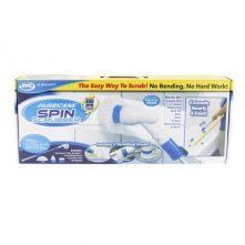 Hurricane Spray Spin Tile Scrubber Floor Mop Cleaner Brush - White,Blue