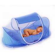 Portable Baby Travel Bed with Mosquito Net - Blue