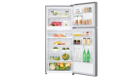 LG 427-Litres Fridge GN-B422SQCL IEC; Net 393L Dark Graphite Steel Top Freezer Refrigerator with Inverter Compressor & Multi Air Flow