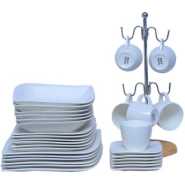 30pcs Ceramic Dinnerset- White