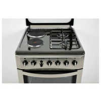 Kings Cooker 2 Gas Burners + 2 Electric Plates 60x60cm 4TTE-6622TI/SD, With Rotisserie - Marble Grey