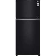 LG 506-Litres Fridge GN-C702SGGU; Black Curved Glass Top Freezer Refrigerator , Net Capa (506),with Inverter Linear Compressor & DoorCooling+