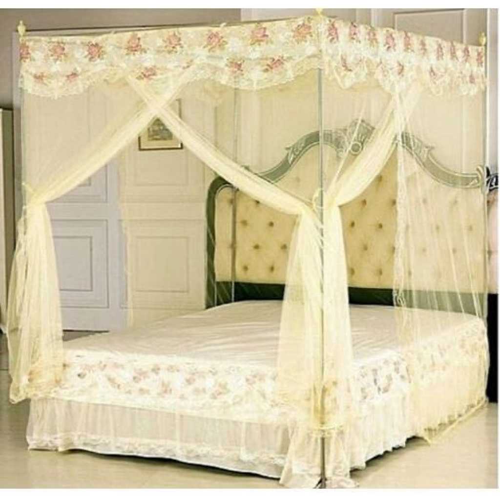 Steel Flat Topped Luxury Mosquito Net - Cream Top Design May Vary -  TilyExpress Uganda