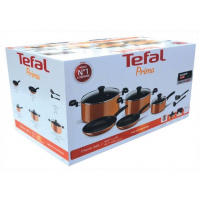 Tefal Prima 10 Piece Cookware Set B168A474 - Orange, Black