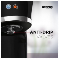 Geepas GCM6103 Electric Coffee Maker, 1.5 Litres - Black