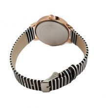 OULIJIA Stripped Ladies Designer Watch - Black,White