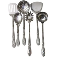 7 Piece Kitchen Tool Cooking Utensils/Serving Spoons-Silver