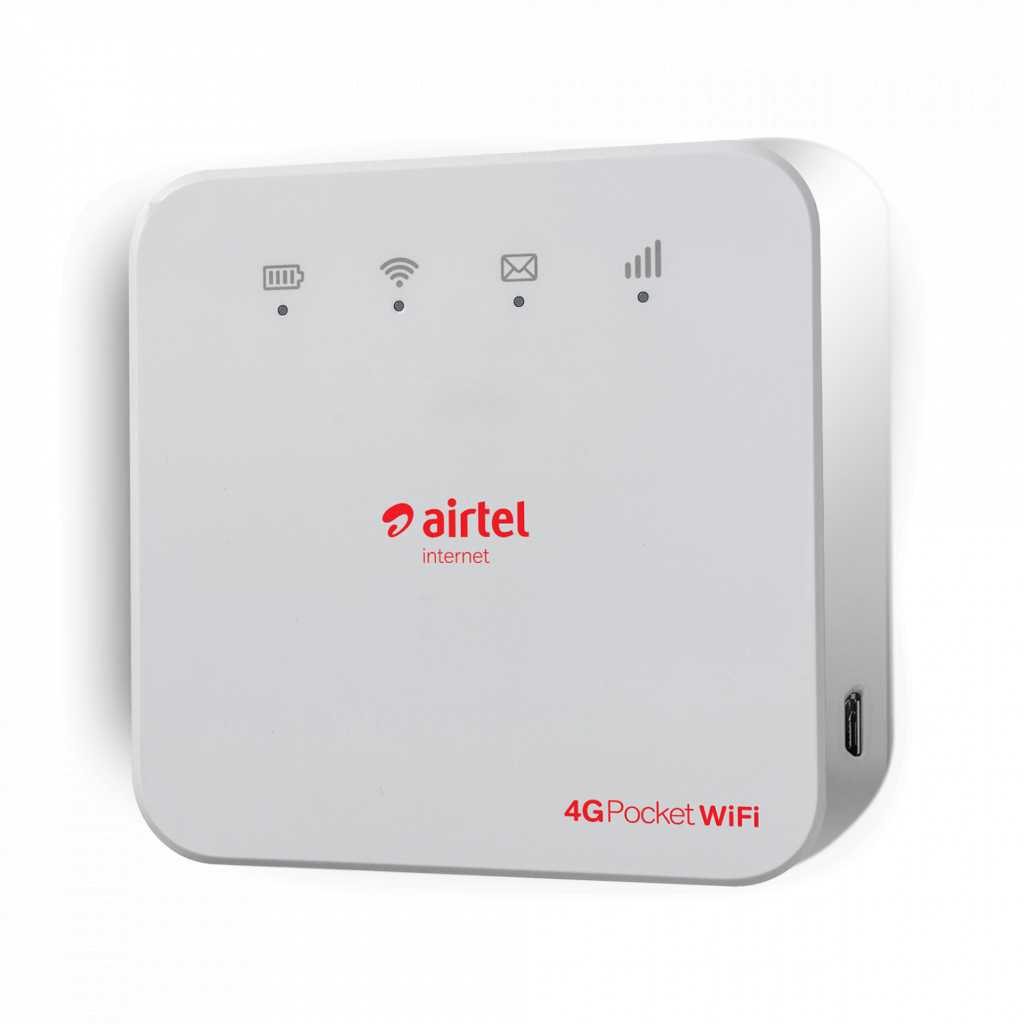 Airtel 4G Pocket Wifi MiFi With 15GB Data And a Free Airtel Simcard - White