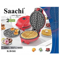 Saachi NL-2M-1545 2 In 1 Donut/Waffle Maker - Red