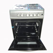 Besto Two Gas + Two Electric Upright Oven, 60x60cm - Silver/Black