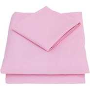 Double Cotton Bedsheets with Two Pillowcases - Pink