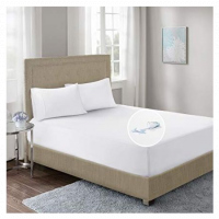 Waterproof Mattress Protector Full-Fitted Cover-White, 100*190*20 cm - White