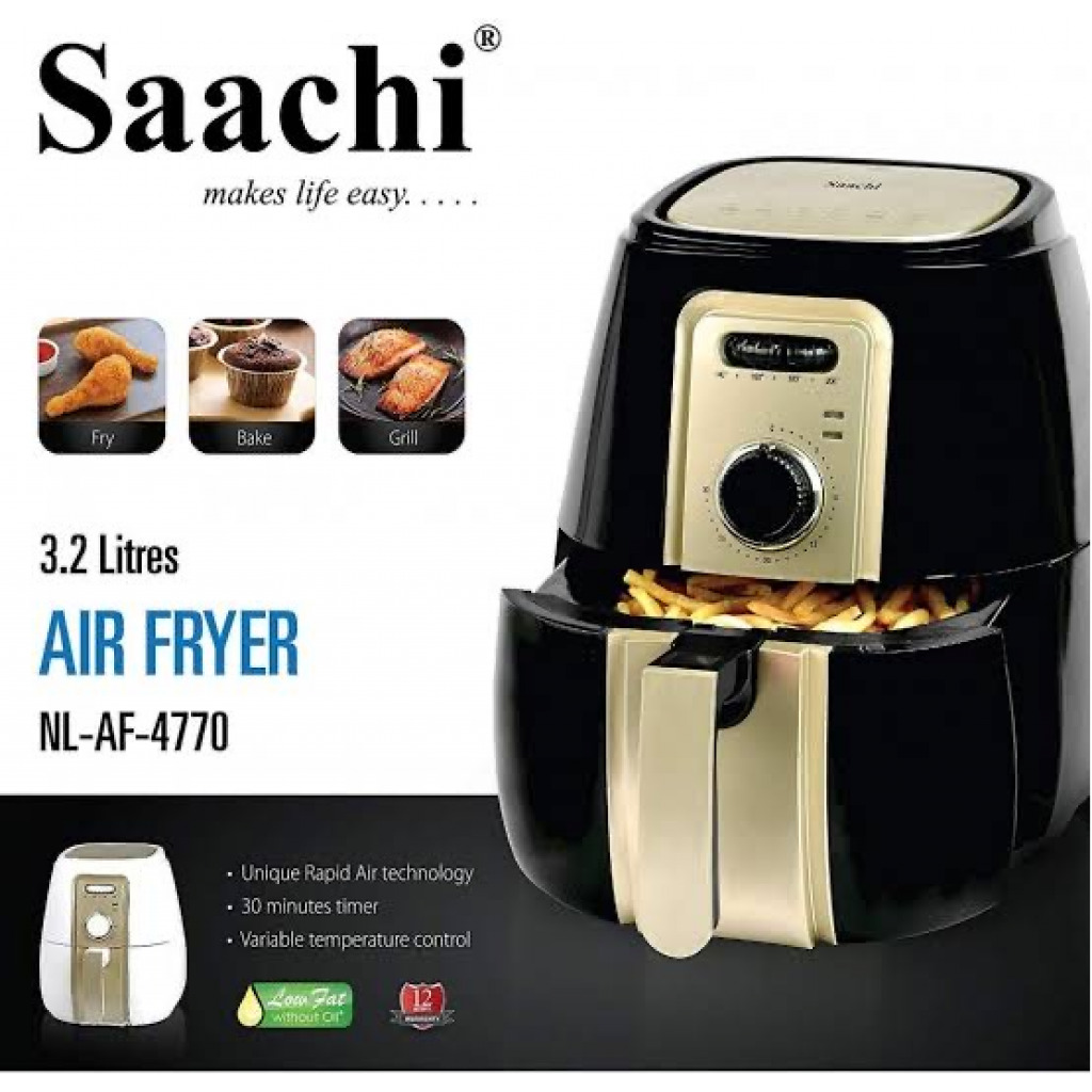 Saachi NL-AF-4770 Air Fryer - Brown,Black