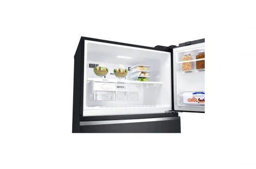 LG 506-Litres Fridge GN-C702SGGU; Black Curved Glass Top Freezer Refrigerator , Net Capa (506),with Inverter Linear Compressor & DoorCooling+