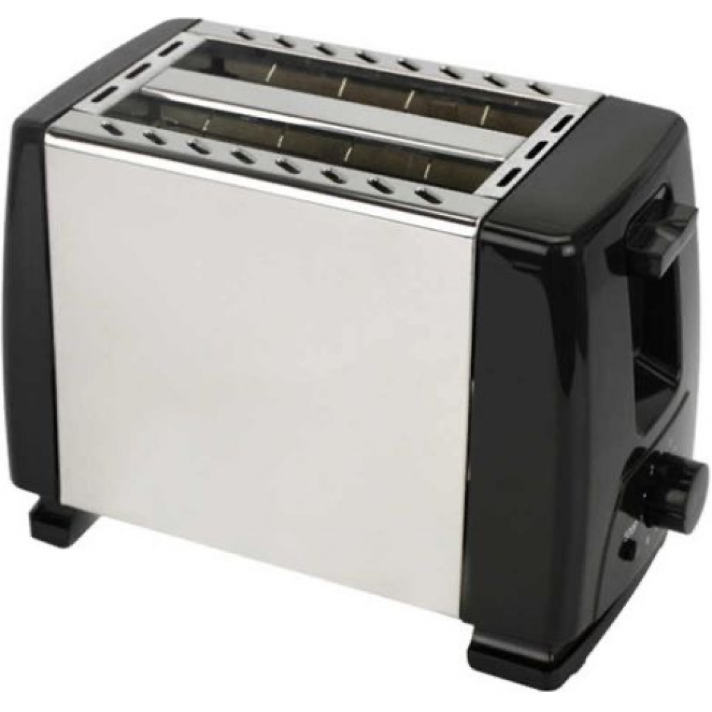 Bread & Button 2 Slice Electric Toaster - Silver