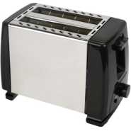 Bread & Button 2 Slice Electric Toaster - Silver