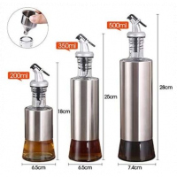 250ml Glass Vinegar Cooking Oil Dispenser Sauce Sprayer Bottle -Colourless