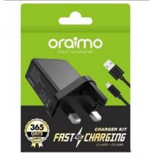 Oraimo Fast Charge Adapter & USB Cable - Black