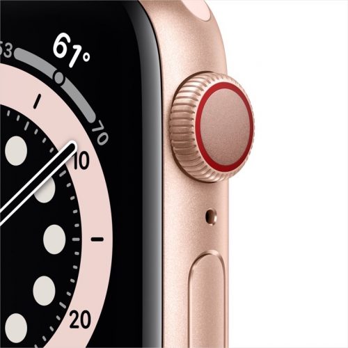 Apple Watch Series 6 GPS, 44mm Blue Aluminum Case with Deep Navy Sport Band - Pink