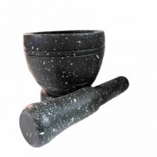 Spice Grinding Granite Mortar and Pestle-Black