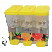 Triple Snow White Juice Dispenser/Cooler - Yellow