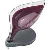 Leaf Shape Soap Dish Box-Self Draining Soap Holder, Maroon