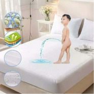 Waterproof Mattress Protector Full-Fitted Cover-White, 100*190*20 cm – White Mattress Pads & Protectors