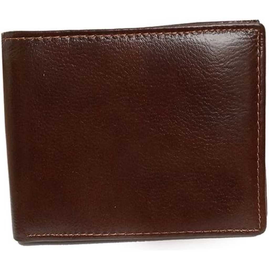 Men's Faux Leather Formal Wallet - Brown