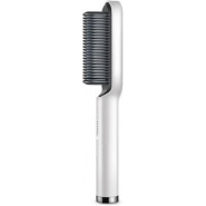 2 in1 Electric Hair Straightener, Comb,Cutler PTC Heating Brush – White