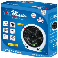 Electro Master 12" Box Fan EM-BFN-1272 White/Black