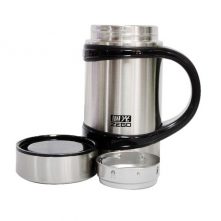 Zego Hot & Cold Vacuum Cup, 480ml - Silver, Black