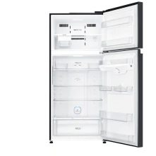 LG 506-Litres Fridge GN-C702SGGU; Black Curved Glass Top Freezer Refrigerator , Net Capa (506),with Inverter Linear Compressor & DoorCooling+