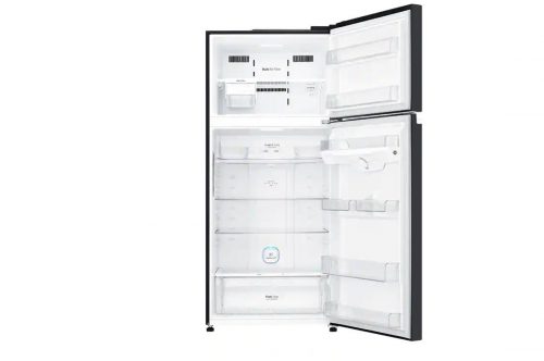 LG 506-Litres Fridge GN-C702SGGU; Black Curved Glass Top Freezer Refrigerator , Net Capa (506),with Inverter Linear Compressor & DoorCooling+