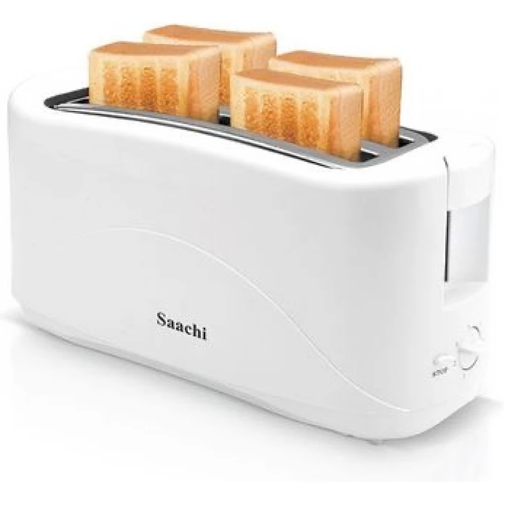 Saachi Electric 4 Slices Toaster With Automatic Pop-up/White