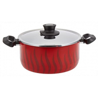 Tefal C5489482 12Pieces Non-Stick Coating Cooking Set, Red/Black, W 59.4 x H 38.8 x D 23.8 cm, Aluminium