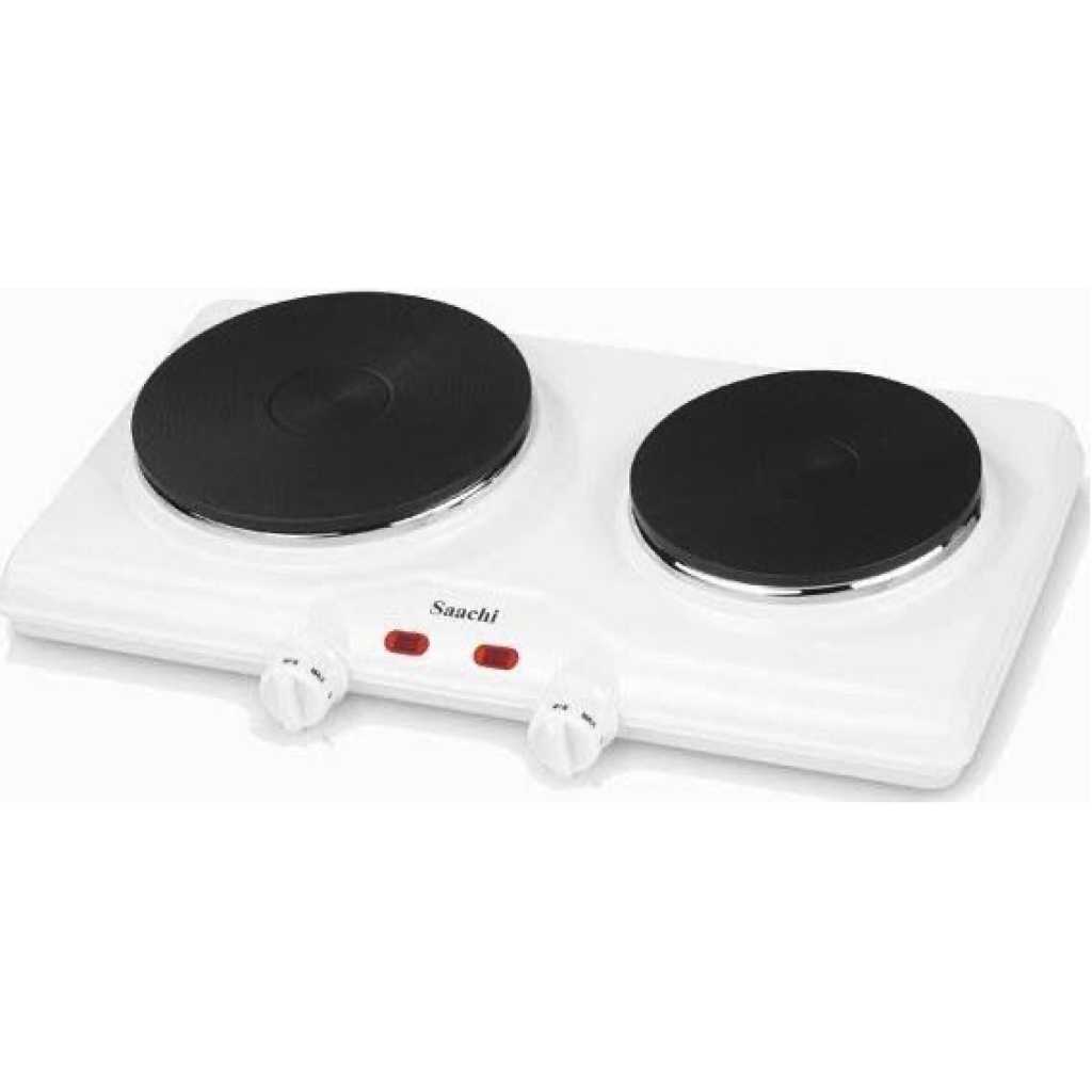 Saachi NL- HP-6207 Double 2250W Hot Plate With Adjustable Thermostat  - White