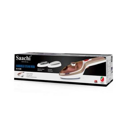 Saachi Handheld Fabric Steam Iron, Ceramic Soleplate, NL-IR-389C (Brown)