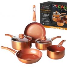 7 Piece Heavy Stainless Steel Saucepans/Cookware,Brown