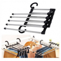 5 In1 Foldable Trousers/Pants Hanger Rack-Black