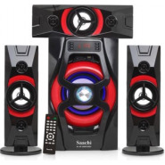 Saachi NL-SP-2581FURDC 3.1 Channel FM/SD Multi-Media Bluetooth Speaker System – Black,Red Home Theater Systems