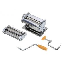 Marcato Pasta Maker Roller Machine, Manual Spaghetti, Noodle Maker Cutter-Silver