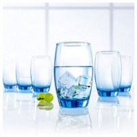 Luminarc 6 Pieces Of Water And Juice Glasses,Blue