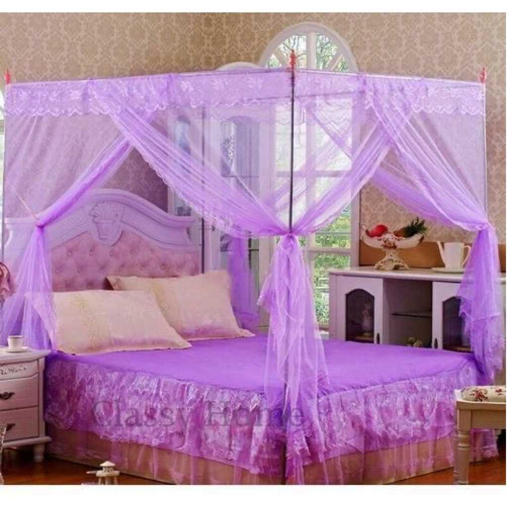 Mosquito Net Without Stands - Purple design may vary