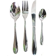 Stainless Steel Cutlery Set- 24Pcs - Silver