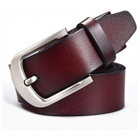 2 Pack of Men's Faux Leather Belts - Black,Brown