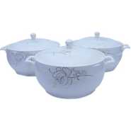 A set Of 3 Porcelain Serving Bowls/ Dishes -White