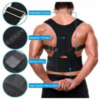 Real Doctors Posture Support Brace- Medium, Black